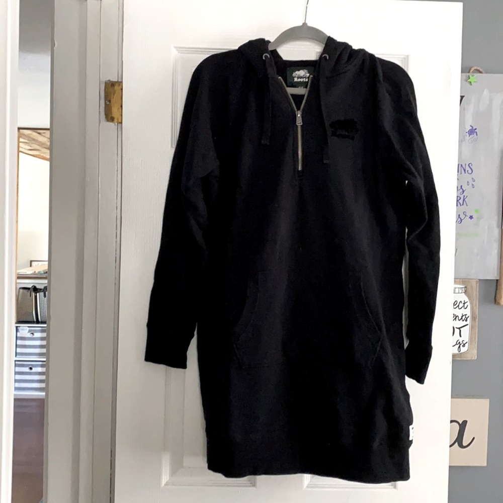 ROOTS Black Hoodie Dress